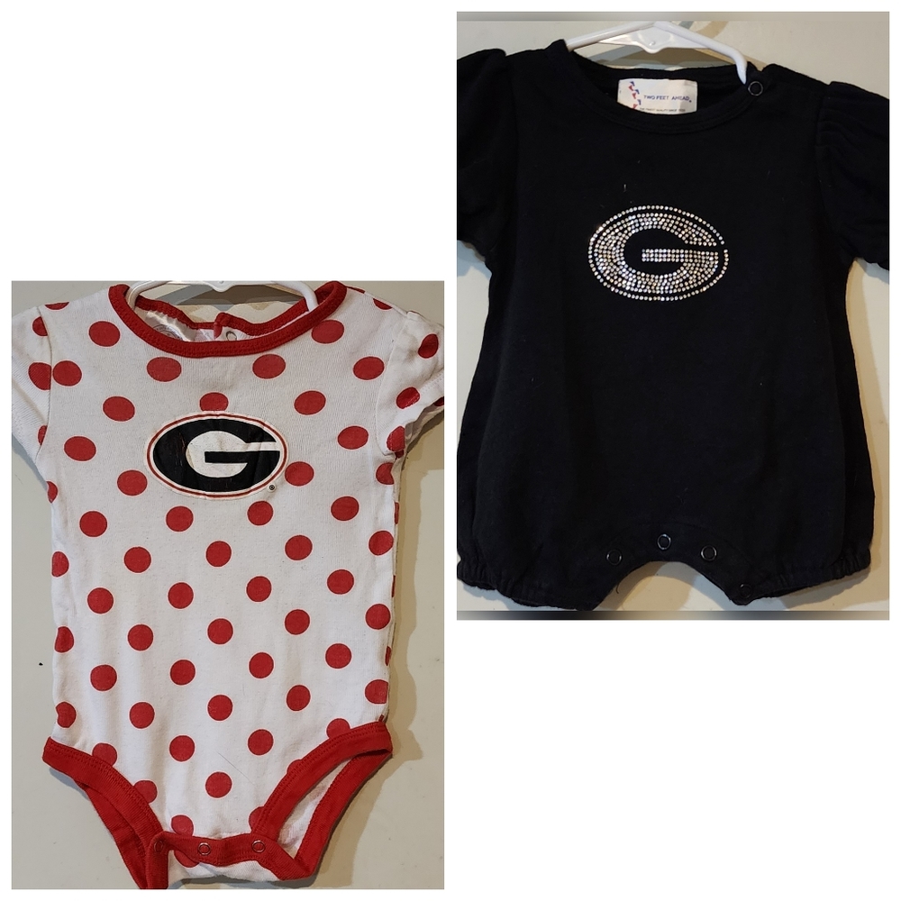 Bundle of 2 University of Georgia Rompers